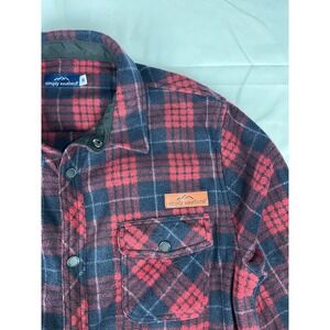 Simply Southern Medium Flannel‎ Shirt Red Black Plaid Button Down Long Sleeve